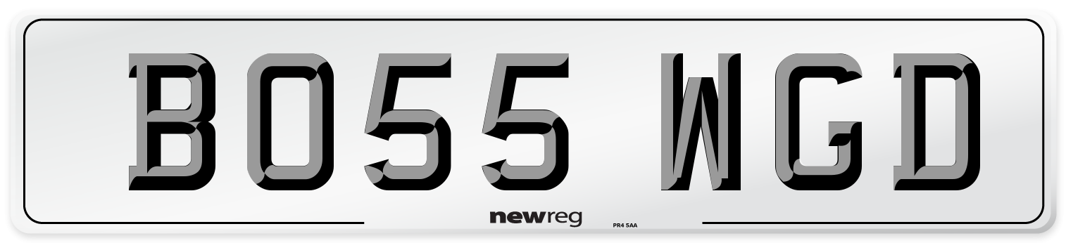 BO55 WGD Number Plate from New Reg